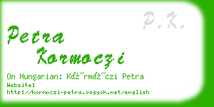 petra kormoczi business card